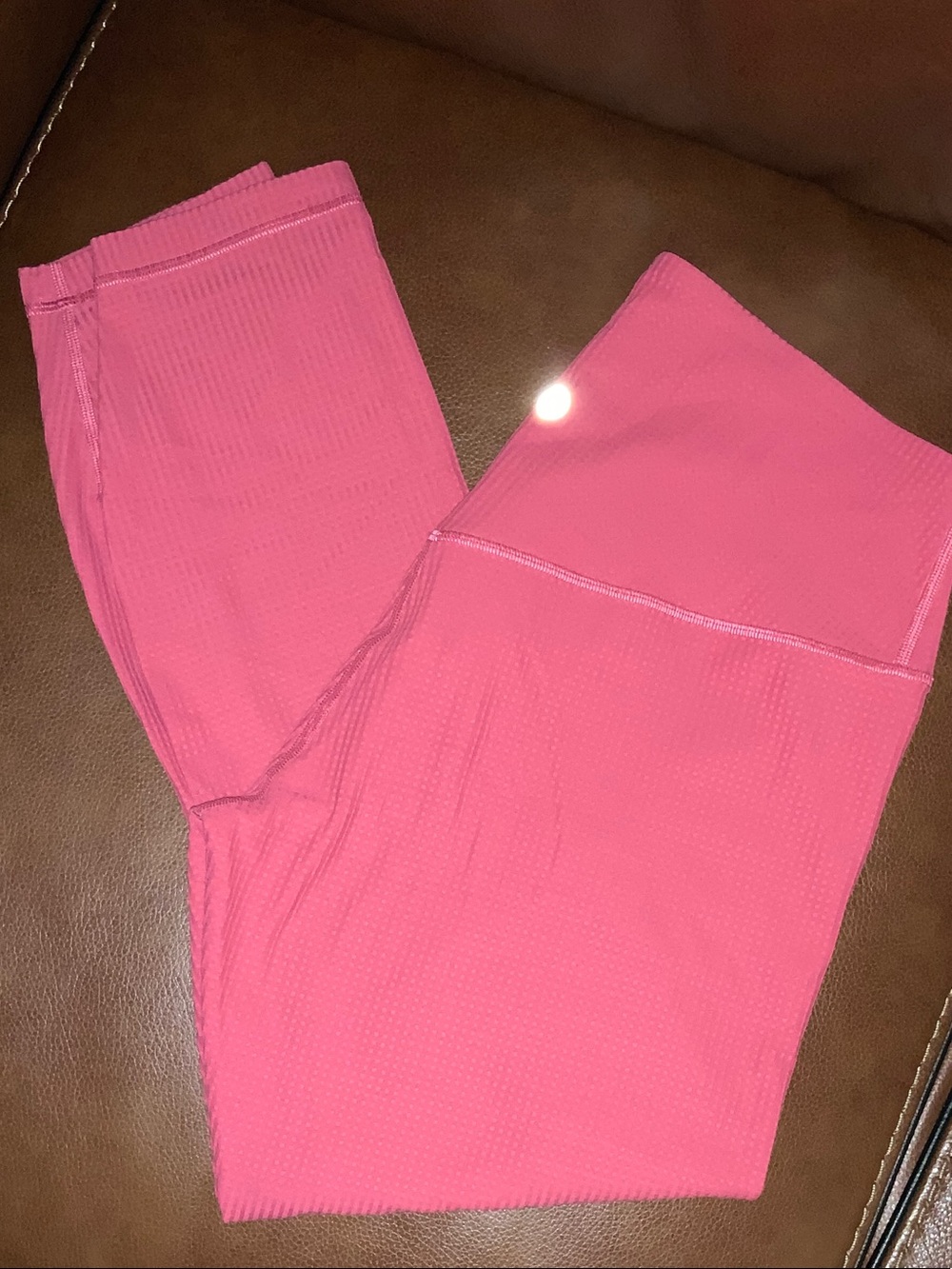 lululemon athletica Hot Pink Ankle Ribbed Leggings